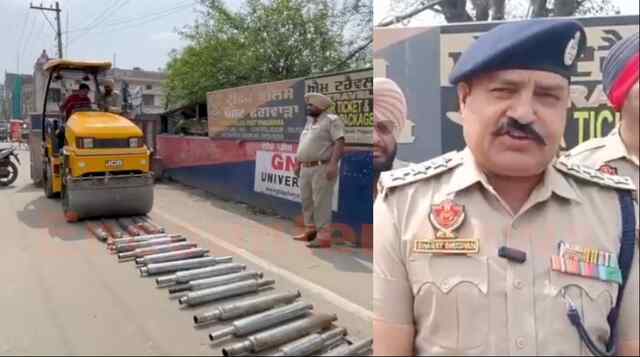 Punjab News: Modified Bullet पर पुलिस का एक्शन, काटे चालान, साइलेंसर पर चला बुलडोजर, देखें वीडियो