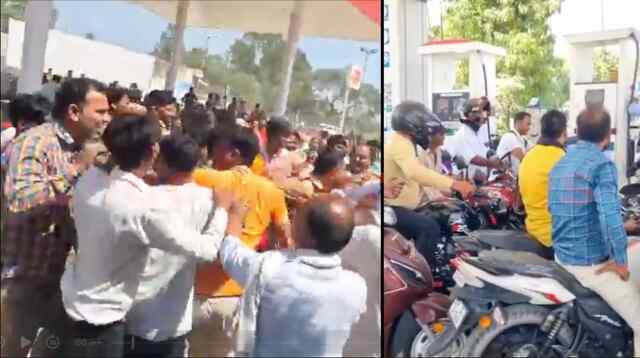 Petrol को लेकर Pump पर हिसंक झड़प, 4 गिरफ्तार, 30 पर FIR दर्ज, देखें वीडियो