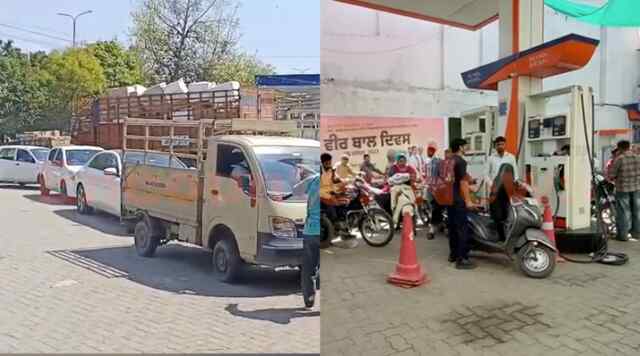Jalandhar News: पंपो पर तेल की कमी को लेकर लोग परेशान, इस जगह लगी लंबी कतारें, देखें वीडियो