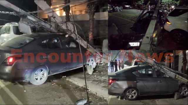 Punjab News: Model Town में तेज रफ्तार कार ने मर्सिडीज को मारी टक्कर, तोड़े बिजली के पोल, देखें वीडियो 