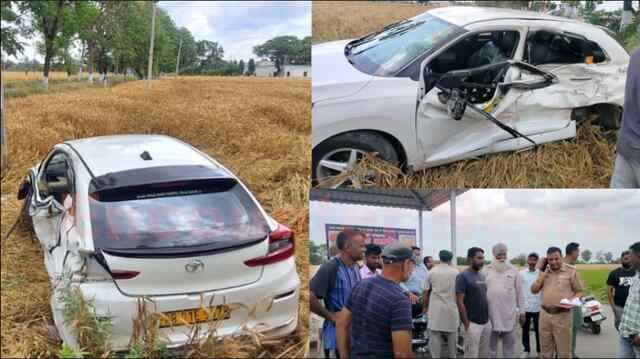 Jalandhar News: कार को घसीटता ले गया ट्रक चालक, खेतों में पलटी गाड़ी, नौजवान घायल, देखें वीडियो