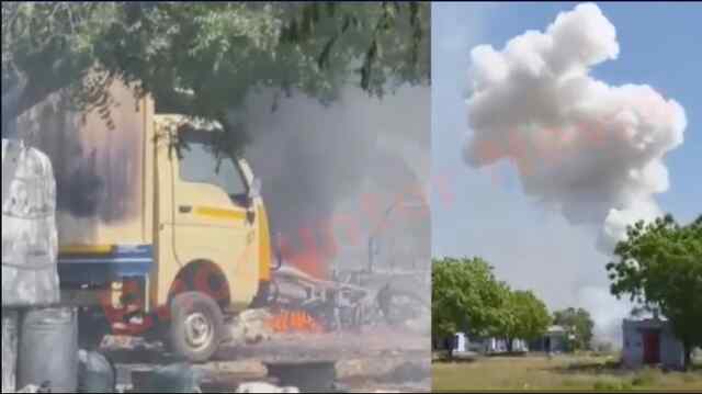 पटाखा फैक्ट्री में हुए ब्लास्ट में बिल्डिंग ढेर, कई लोग घायल, मची भगदड़, देखें वीडियो