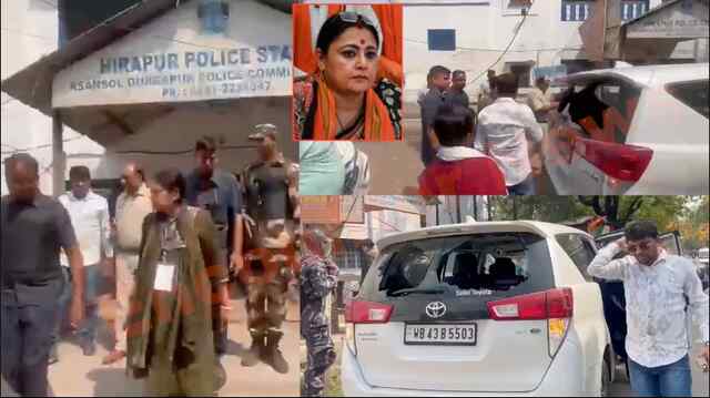 BJP प्रत्याशी की कार पर हुआ हमला, तोड़े शीशें, देखें वीडियो
