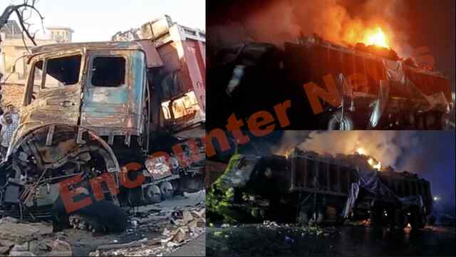 Punjab News: 2 ट्रकों की आमने-सामने टक्कर में वाहनों को लगी आग, जिंदा जला चालक, देखें वीडियो
