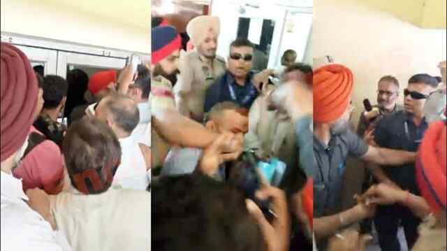 Jalandhar News: CP Office में BJP नेता की सिक्योरिटी और पुलिस में हुई धक्का-मुक्की, देखें वीडियो