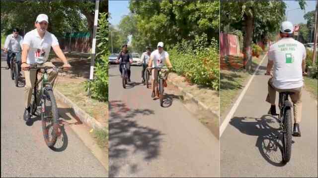 Haryana News: PM Modi के आह्वान का असर, Cycle पर विधानसभा पहुंचे खेल मंत्री गौरव गौतम