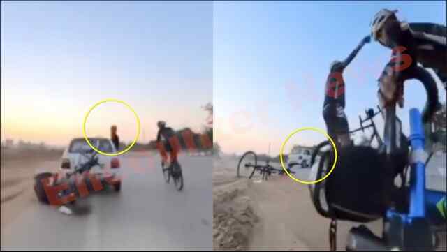 Punjab News: Highway पर साईकिल राइडिंग से कार सवारों ने की लूट की कोशिश, देखें वीडियो