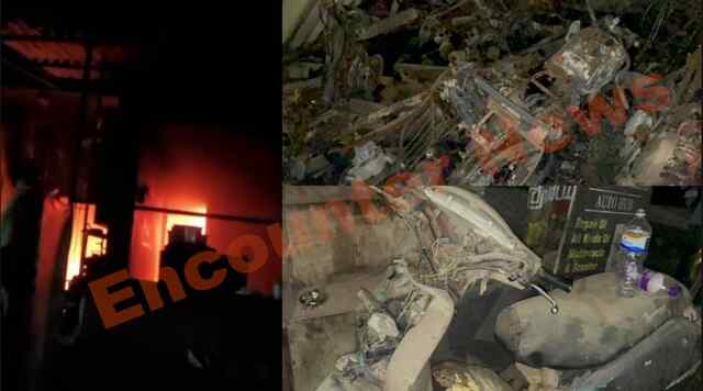 Jalandhar के पड़ोसी जिले में 2 दुकानों में लगी आग, कई वाहन जलकर राख, देखें वीडियो