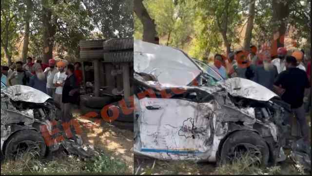 Punjab News: ट्रक और कार की टक्कर, गाड़ी के उड़े परखच्चे, देखें वीडियो