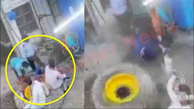 टायर में हवा भरते समय हुआ धमाका, हवा में उछलकर गिरे 4 लोग, एक की मौत, देखें वीडियो
