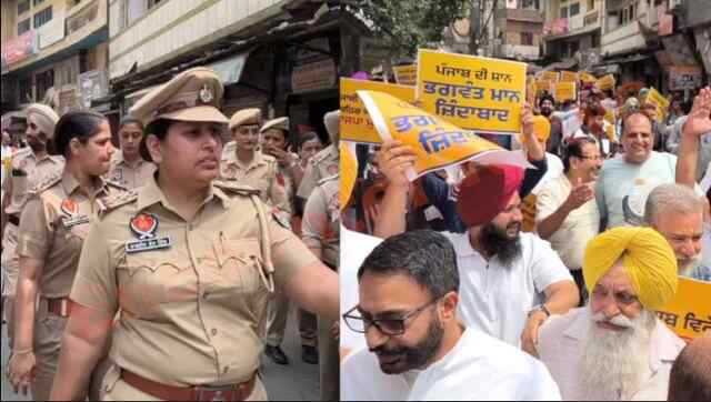 Punjab News: BJP नेता तरुण चुघ के घर के बाहर आप पार्टी का प्रदर्शन, देखें वीडियो