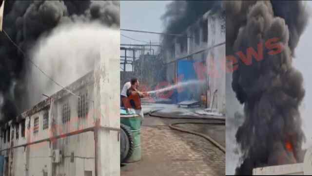 कपड़ा गोदाम में लगी भीषण आग, काबू पाने में जुटी 5 दमकल केंद्रों की 12 गाड़ियां, देखें वीडियो