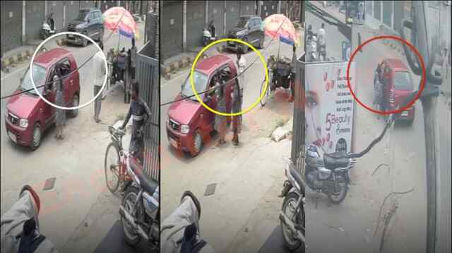Jalandhar News: कार सवार फर्जी 3 बाबा ने की स्नेचिंग, पीछे भागी महिला को सड़क पर घसीटा, घायल , देखें CCTV