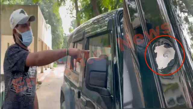 Jalandhar के पड़ोसी जिले में चली गोलियां, कार सवार ने भगाकर बचाई जान, देखें वीडियो