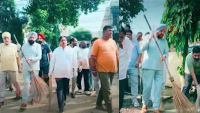 Jalandhar News: सफाई अभियान के चलते भाजपा प्रधान ने पार्क में लगाया झाड़ू, देखें वीडियो