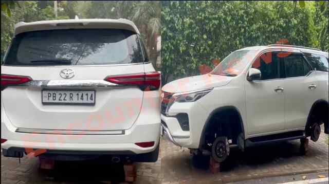 Punjab News: घर के बाहर खड़ी फॉर्च्यूनर गाड़ी के चारों टायर लेकर चोर फरार, देखें वीडियो