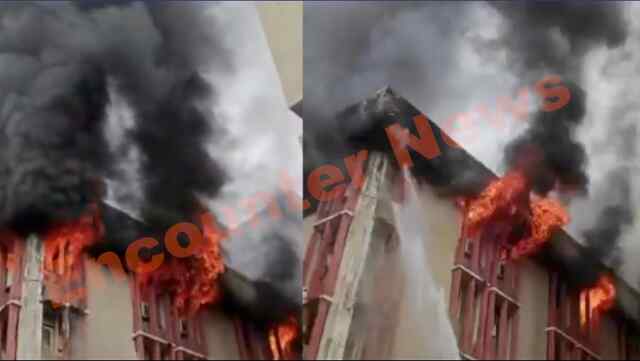 जवाहर भवन में भीषण आग लगने से मचा हड़कंप, दूर तक दिखाई दे रहा धुएं का गुबार, देखें वीडियो