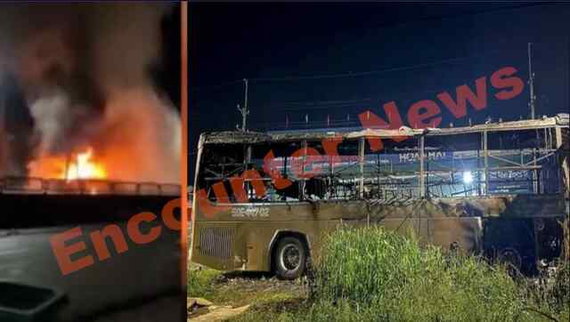 यात्रियों से भरी Bus में लगी आग, 7 की मौत, देखें वीडियो