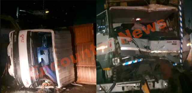 Jalandhar News: हाईवे पर 2 ट्रकों की टक्कर में पुल से नीचे गिरा वाहन, ड्राइवर गंभीर घायल, देखें वीडियो