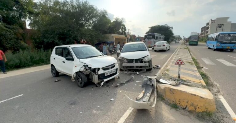 ऊना: रक्कड़ में टकराई कारें व बाइक 