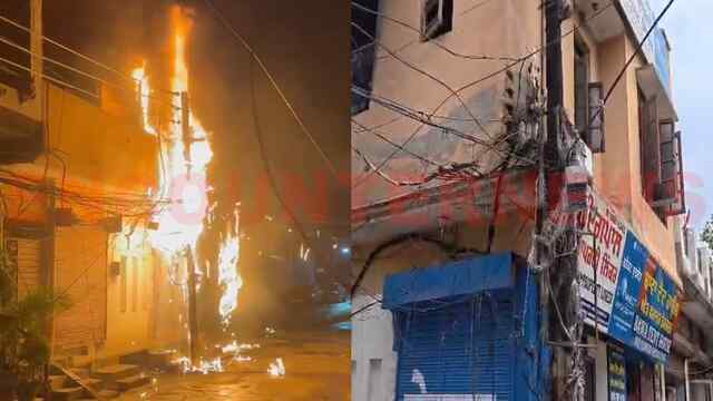 Jalandhar News: तारों में लगी भीषण आग, बिजली सप्लाई हुई ठप, देखें वीडियो