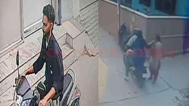 दिनदहाड़े महिला की बालियां छीनकर स्नेचर फरार, देखें वीडियो