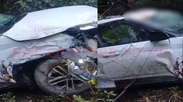 अनियंत्रित होकर गहरी खाई में गिरी Car, 5 दोस्त घायल, देखें वीडियो