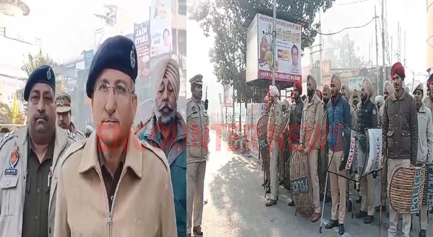 Jalandhar बंद की कॉल को लेकर मेन चौराहों पर भारी पुलिस बल तैनात, देखें वीडियो