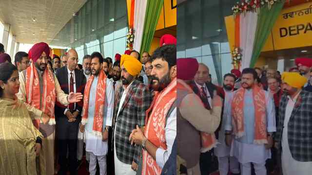 Punjab News: Airport पर केंद्रिय मंत्री का CM Mann ने किया स्वागत, देखें वीडियो