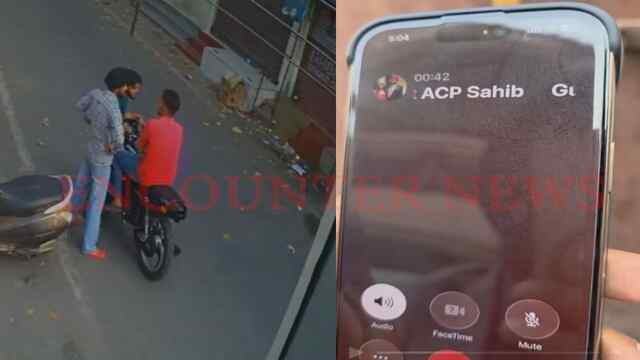 Jalandhar News: नौजवान ने बिना नंबर प्लेट के भगा ली बाइक, ACP से करवाने लगा बात, देखें वीडियो