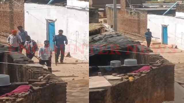 पुरानी रंजिश के चलते 2 पक्ष आमने-सामने, खूब चले ईंट-पत्थर, इलाके में दहशत, देखें वीडियो