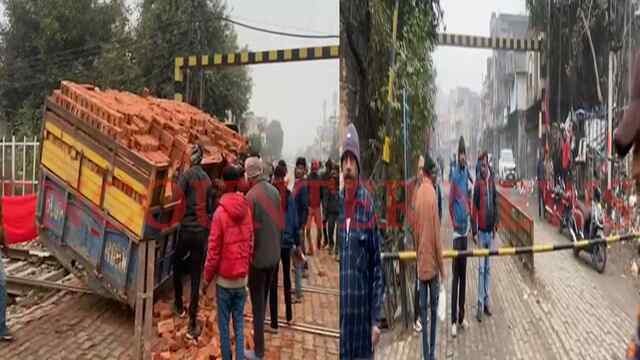 Jalandhar News: बीच फाटक में ईंटों से भरी ट्राली का टूटा एक्सल, डेढ घंटे तक ट्रेन की आवाजाई रही बंद, देखें वीडियो