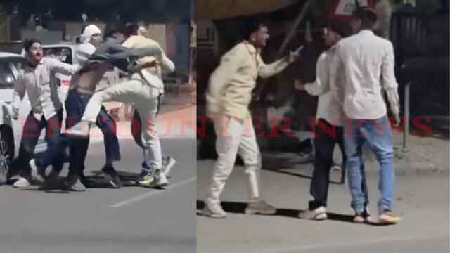 अस्पताल के बाहर 2 पक्षों में विवाद, जमकर चले लात-घुसे, देखें वीडियो