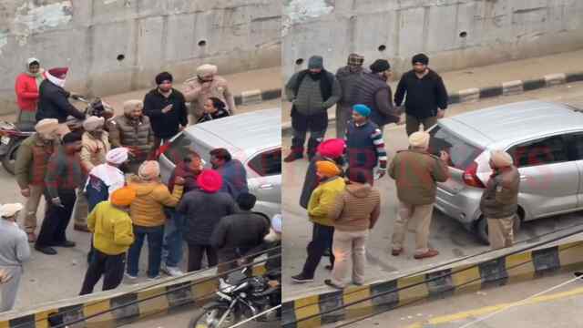 Punjab News: अडंर ब्रिज में 2 कारों की टक्कर, जमकर हुई हाथापाई, देखें वीडियो