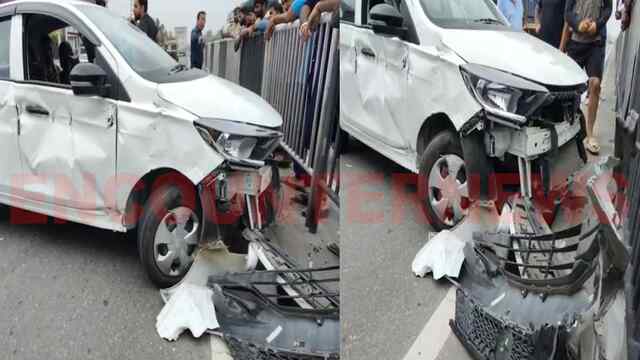 Jalandhar News: National Highway पर ट्रक और कार की टक्कर में उड़े परखच्चे, बाल-बाल बचा परिवार, देखें वीडियो