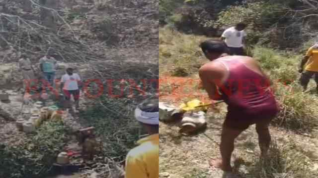 शातिर तस्करों ने नदी में छिपाया लाहन का जखीरा, देखें वीडियो