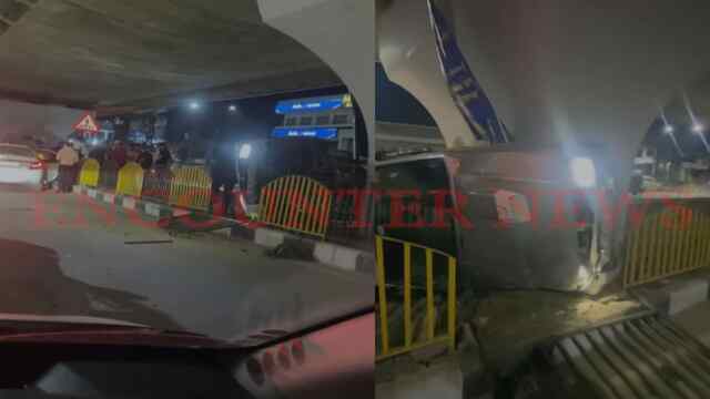 Punjab News: Divider पर चढ़कर पलटी तेज रफ्तार Pajero, देखें वीडियो