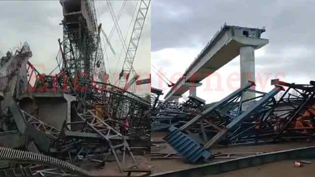 भरभराकर गिरा निर्माणाधीन Bridge का Slab, 6 की मौत, कई मजदूर मलबे में दबे, देखें वीडियो