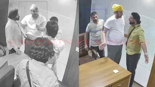 Jalandhar News: Immigration Office में 2 पक्षों में सरेआम चले लात-घूंसे, नौजवान घायल, देखें वीडियो
