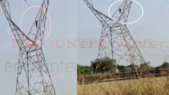 पत्नी के मायके जाने से नाराज पति 120 फीट ऊंचे Tower पर चढ़ा, किया High Voltage ड्रामा, देखें वीडियो