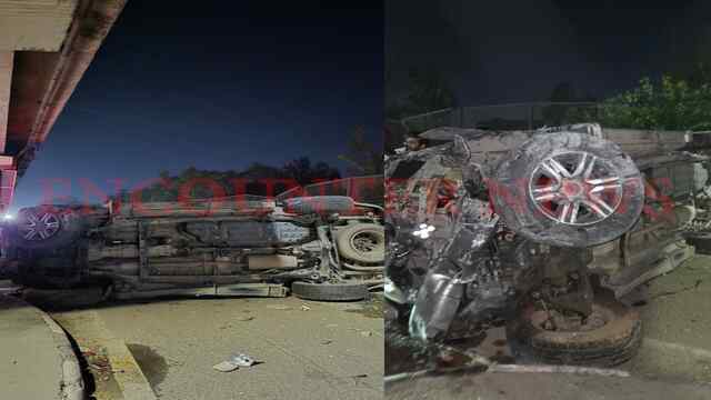Punjab News: Flyover के पास हुआ भीषण सड़क हादसा, बीच सड़क के पलटी तेज रफ्तार Fortuner