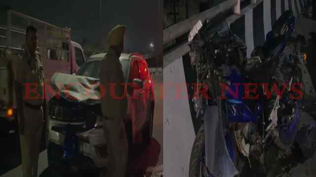 Jalandhar News: दमोरिया पुल पर कार और बाइक की टक्कर में 2 युवक घायल, हालत नाजुक, देखें वीडियो