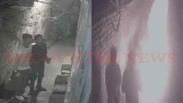 आदर्श नगर में घर को आग लगाकर नौजवान फरार, देखें वीडियो