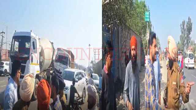 Jalandhar News: हाईवे पर गैस सिलेंडर से भरे ट्रक से सीमेंट मिक्सर वाहन की टक्कर, देखें वीडियो