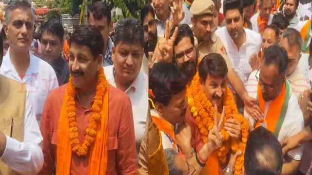 नगर निगम चुनावों को लेकर बीजेपी सांसद और गायक मनोज तिवारी पहुंचे पंचकूला, देखें वीडियो