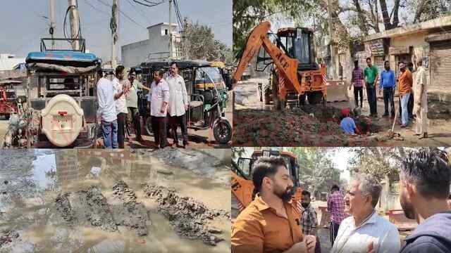 Jalandhar News: इस इलाके में सड़क धंसने से गिरे वाहन चालक, आप पार्षद का आया बयान, देखें वीडियो