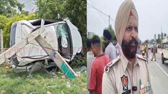 बाइक की टक्कर मार बिजली के पोल से टकराई कार, टूटा ट्रांसफार्म, स्कूली बच्चे घायल देखें वीडियो