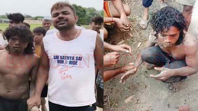 स्कूल से लौट रही 7 साल की बच्ची को उठाकर झाड़ियों में ले गया युवक, लोगों ने जमकर की धुनाई, देखें वीडियो
