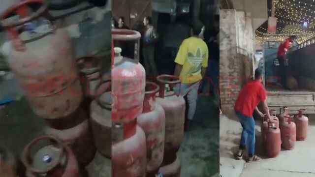 LPG Gas को लेकर नेता के घर पुलिस की Raid, 55 Cylinder बरामद, देखें वीडियो