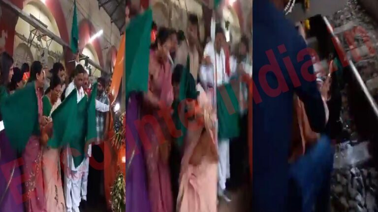 Vande Bharat को हरी झंडी दिखाते ट्रेन के आगे गिरीं BJP विधायक, देखें वीडियो